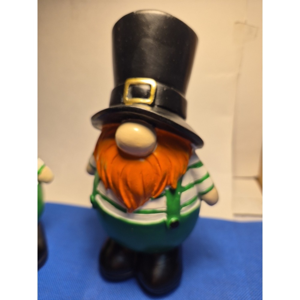 Lot of 2 Leprechaun Ceramic Figures St Patrick's Day Irish